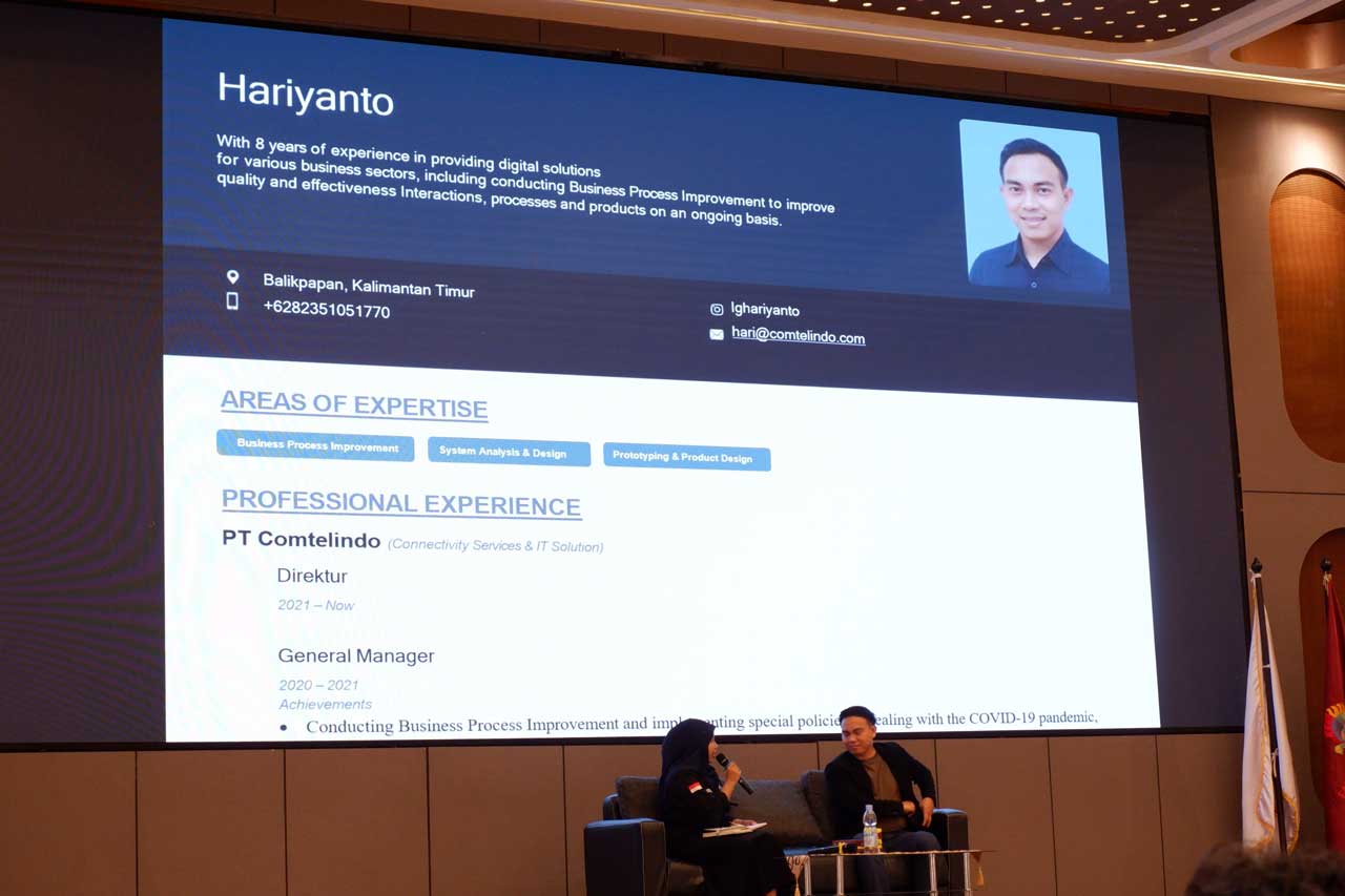 Direktur Comtelindo Hariyanto saat pertama memperkenalkan diri. Foto: Media Kreatif